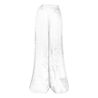 Wide Leg Casual Trousers Solid Color For Women