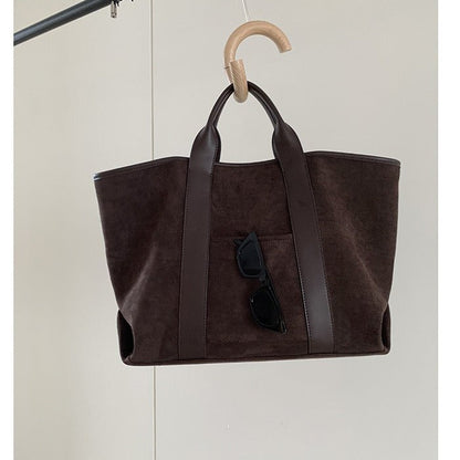 Simple Large Capacity Suede Tote Bag