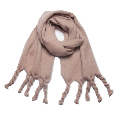 Simple Solid Color Tassel Scarves
