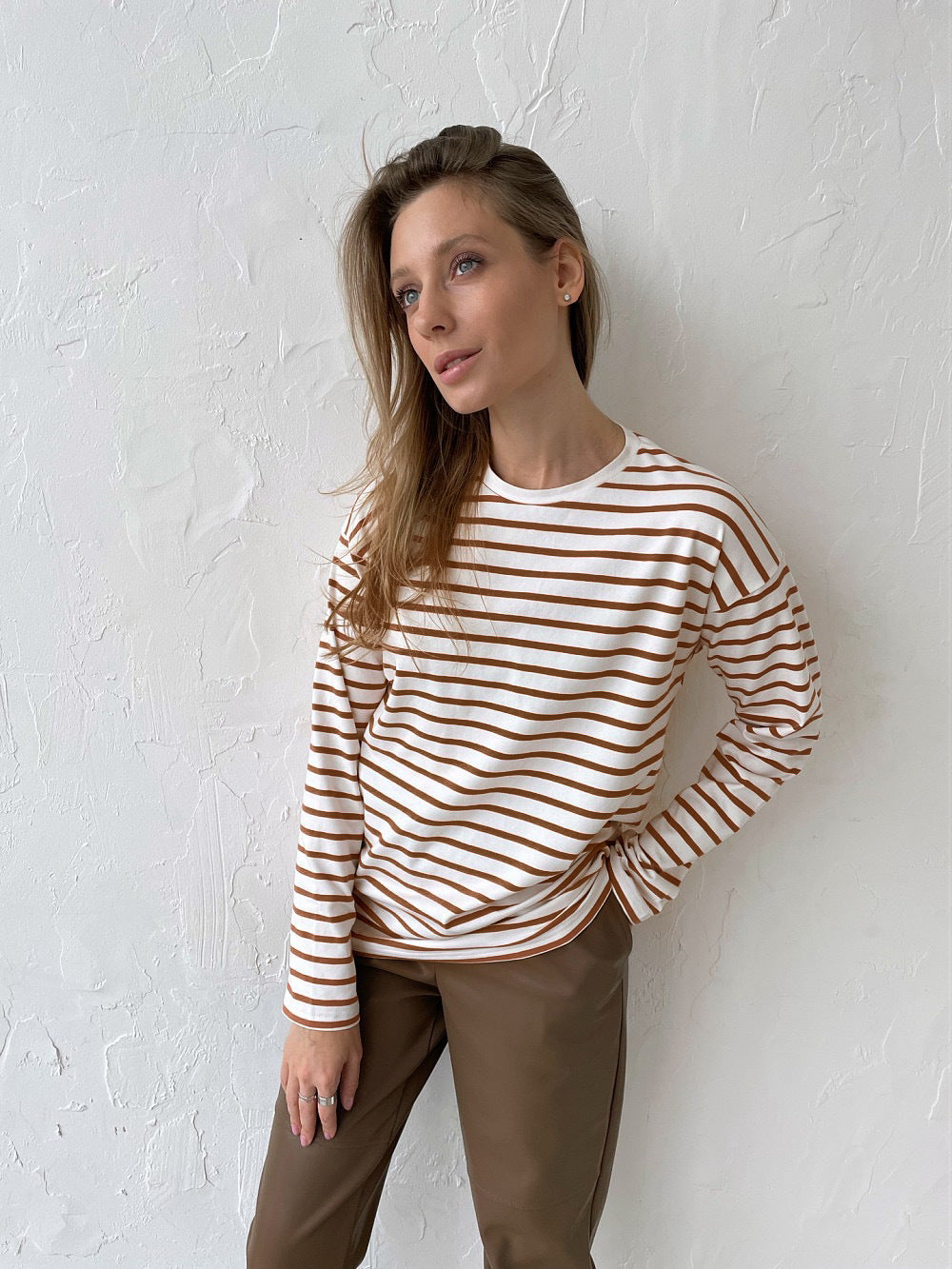 Long Sleeve Striped T-Shirt Casual Cotton Top