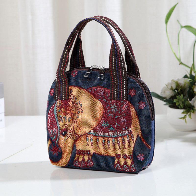 Handbag Bag Women'S New Bag Children'S Bag Woven Ethnic Style Small Cloth Bag