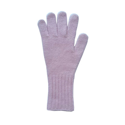 Raccoon Fur Knitted Touchscreen Gloves Stylish Long Warm Five-Finger Winter Gloves