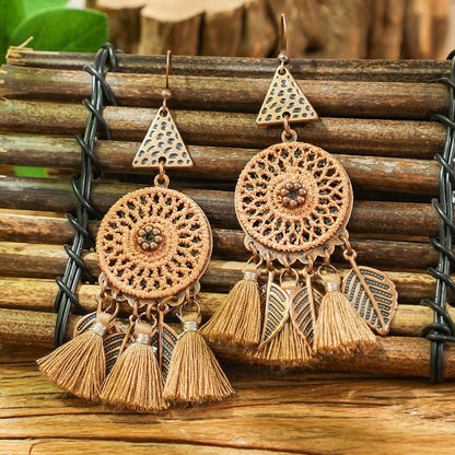 Bohemian Handmade Tassel Earrings For Travel Photography