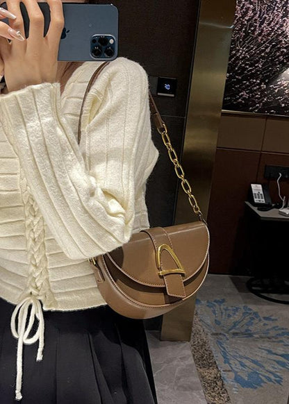 Half Moon Crossbody Bag High Quality PU Leather