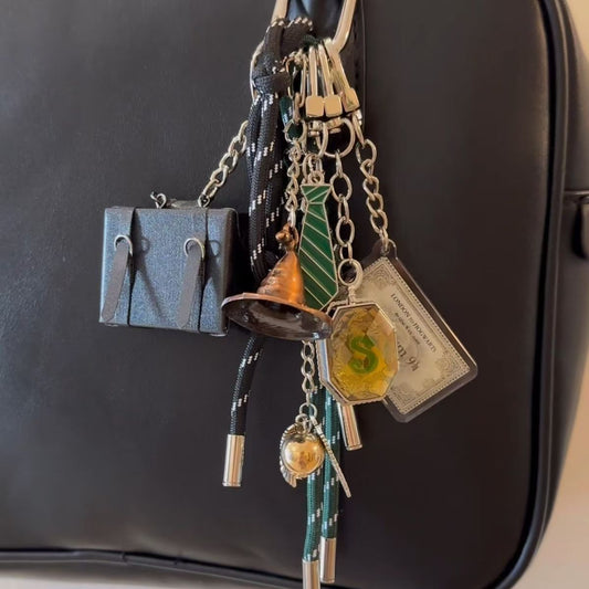 Vintage Hogwarts Theme Sorting Hat Bag Charm
