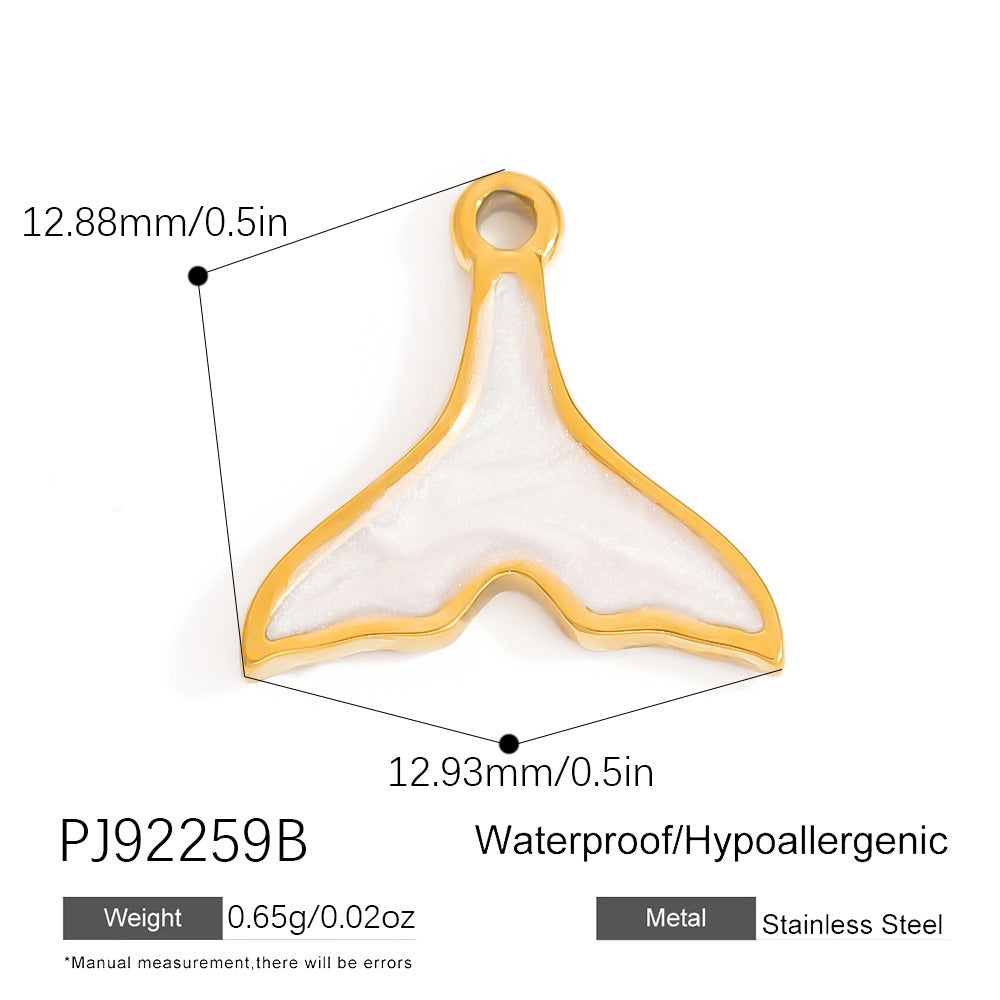 DIY Stainless Steel Shell Pendant Jewelry Trendy Fashion Necklace Bracelet Earrings
