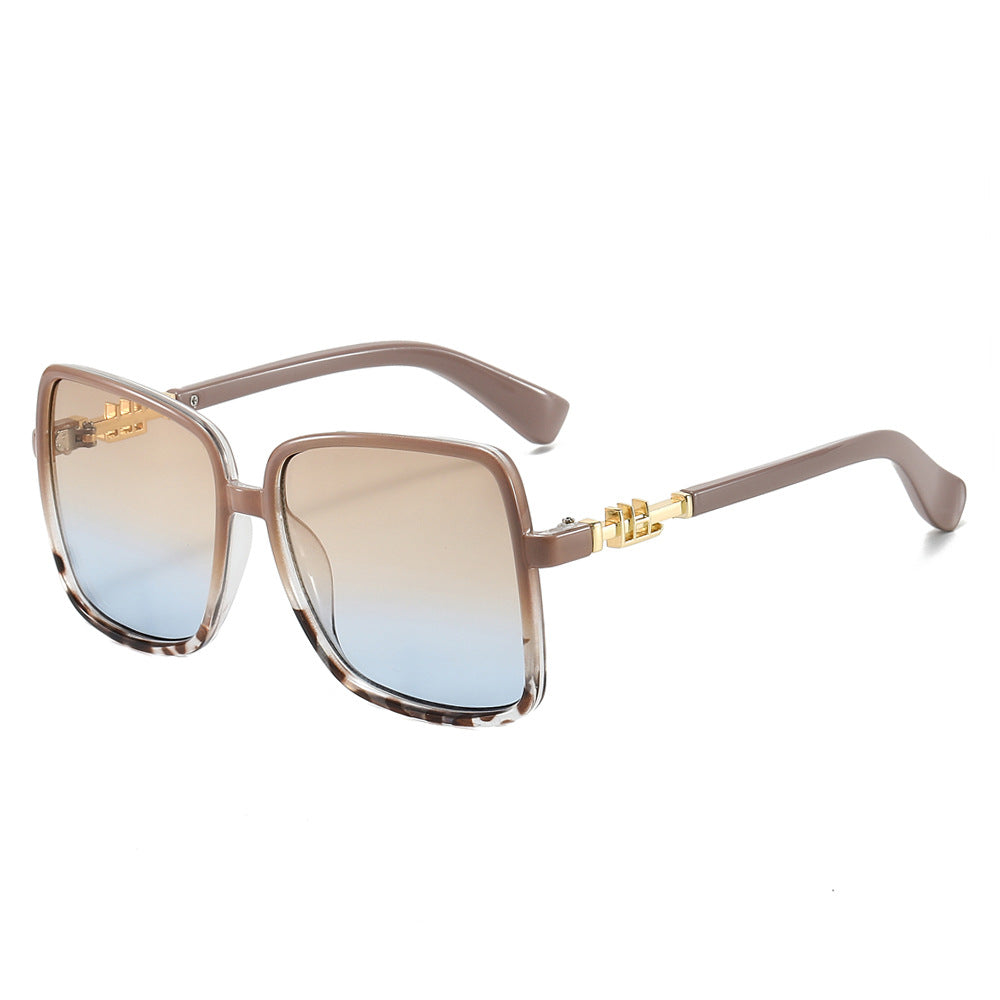 Trendy Oversized Fashion Sunglasses with Colorful Lens