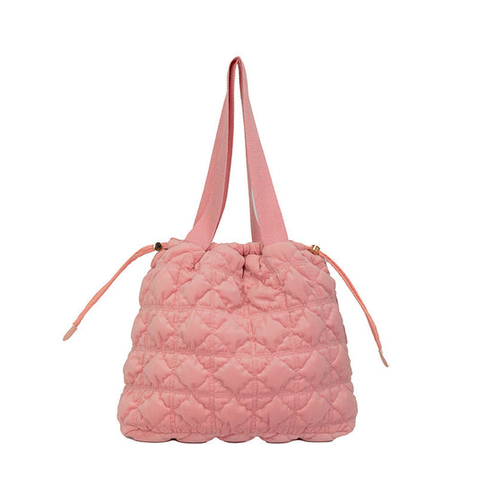 Trendy Velvet Bucket Bag Soft Casual Tote