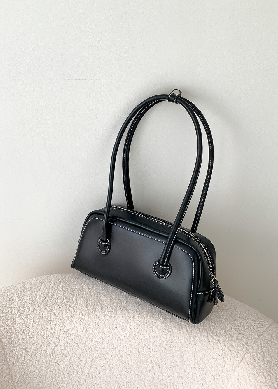 Mini Shoulder Bag Faux Leather Compact Style