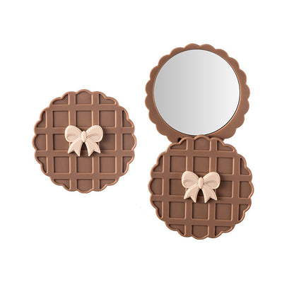 Bow Cute Rotating Portable Makeup Mirror