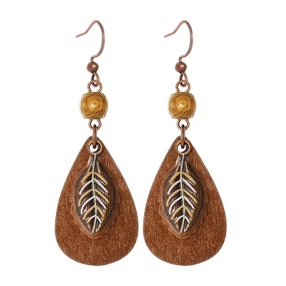 Bohemian Vintage Inspired Earrings with Feather and Tassel Elements