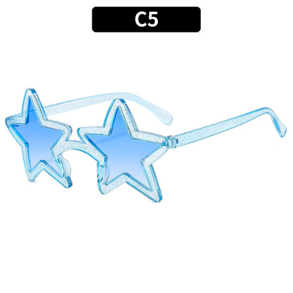 Colorful Star-Shaped Sunglasses for Parties and Festivals