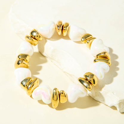 Exaggerated Acrylic Bead Bracelet Set Colorful Retro Jewelry