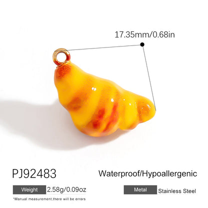 DIY Stainless Steel Jewelry Accessories Colorful Shell Pendant