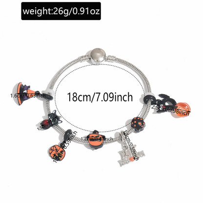 Punk Gothic Skeleton Metal Chain Halloween Bracelet