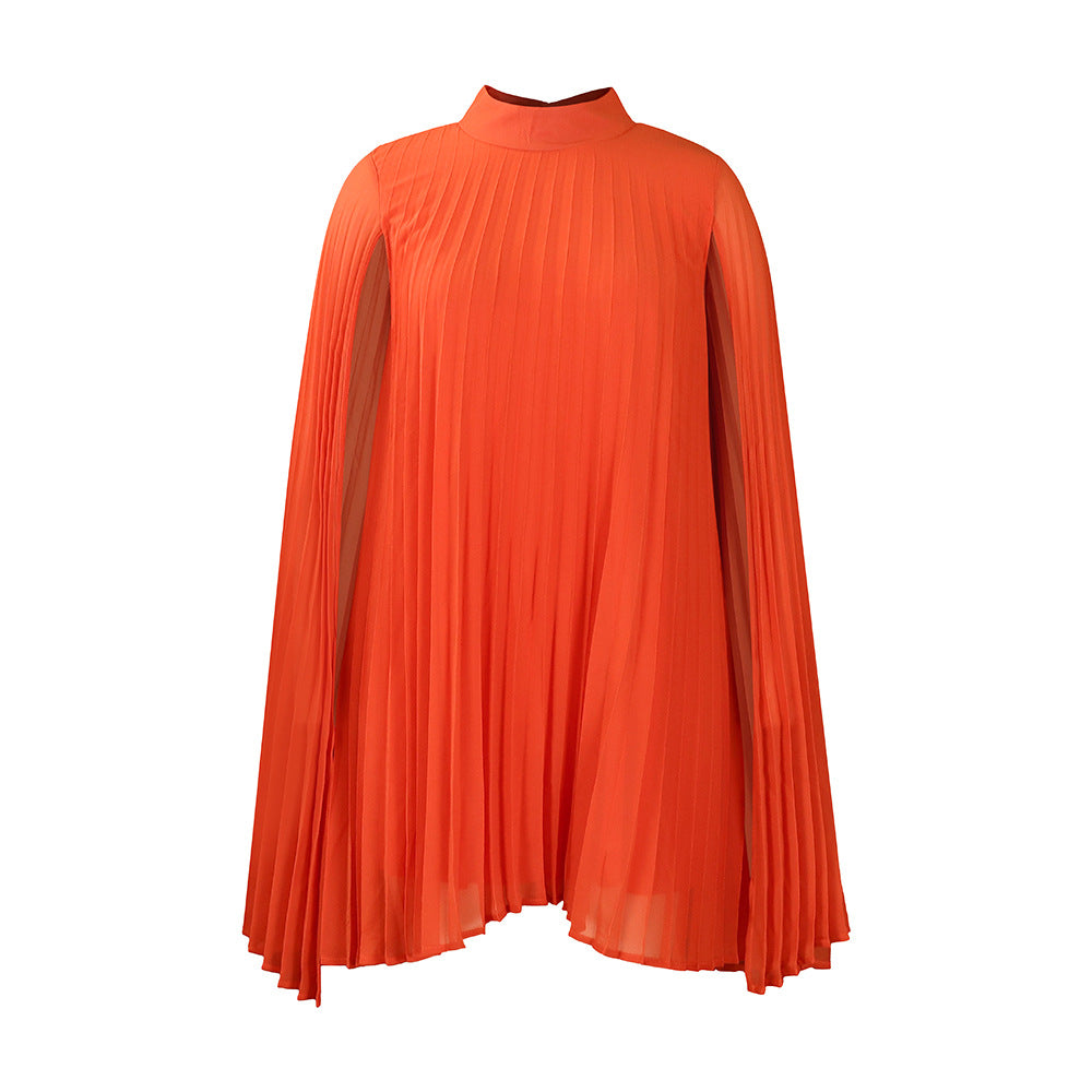 Chic Batwing Sleeve Chiffon Dress For Elegant Occasions
