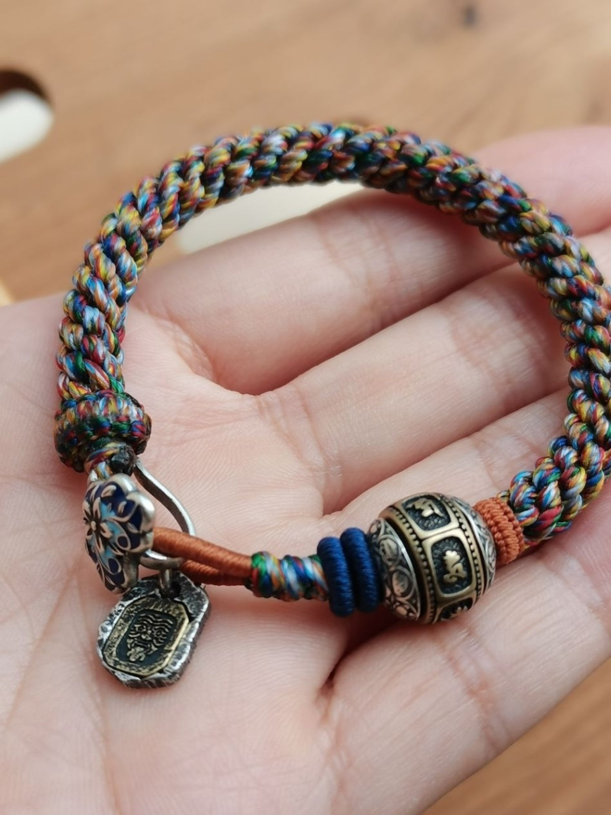 Tibetan Ethnic Zakiram Bracelet Hand-Woven Minority Design Personality Thangka Bracelet