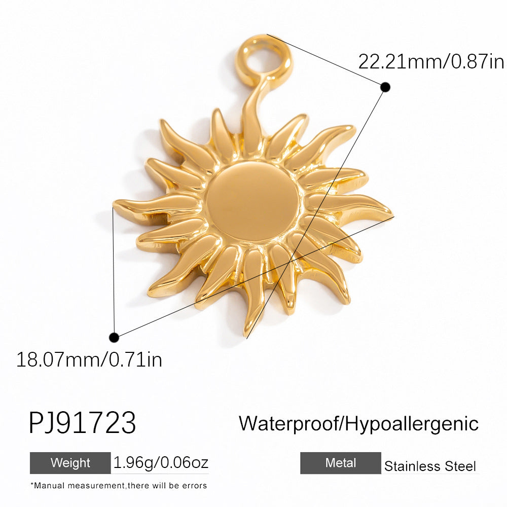 Heart-Shaped 18K Gold Stainless Steel Pendant Necklace