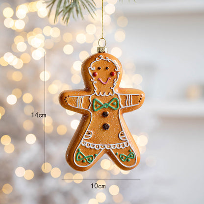 Cute Gingerbread Cookies Christmas Tree Hanging Ornament