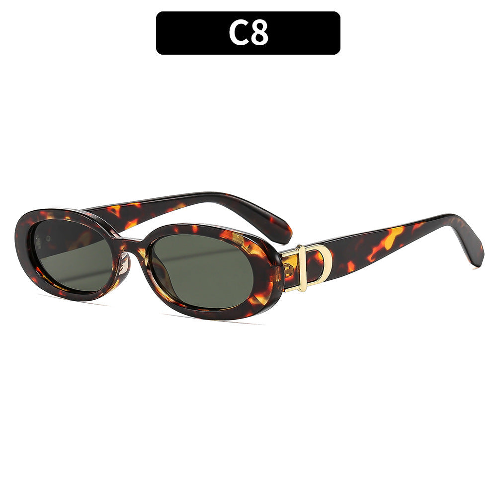 Vintage Oval Women's Summer Sunglasses UV400 Protection