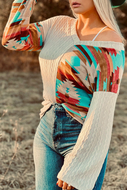 New Knitted T-Shirts For Women Splicing Sweaters And Printing Short-Sleeved Women.