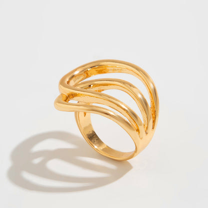 Irregular Openwork Alloy Spring Bracelet Set