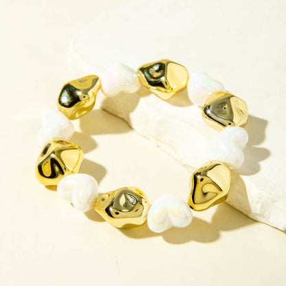 Exaggerated Acrylic Bead Bracelet Set Colorful Retro Jewelry