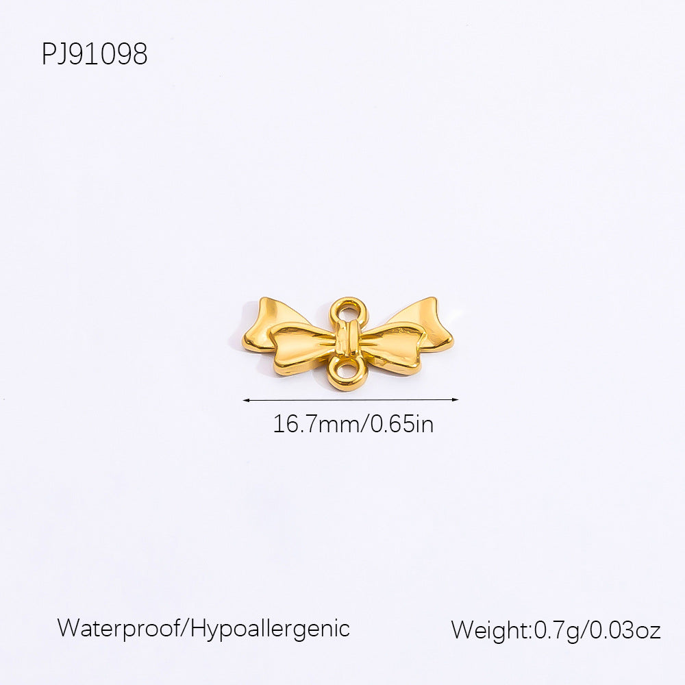 Heart Shaped Ocean Necklace Stainless Steel 18k Gold Pendant
