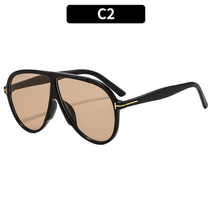 Trendy Large Frame Sunglasses Fashionable Outdoor UV Protection