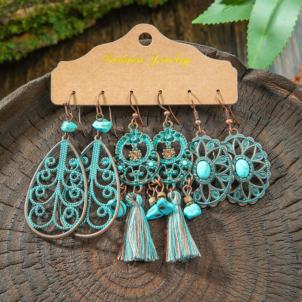 Bohemian Tassel Earrings Vintage Metal