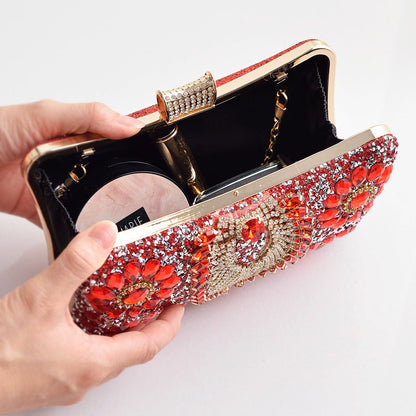 Rhinestone Clutch Evening Bag Stylish Vintage Party Handbag