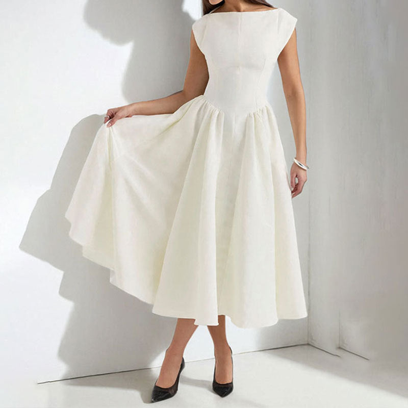 Elegance Backless Midi Dress Casual Slim Fit