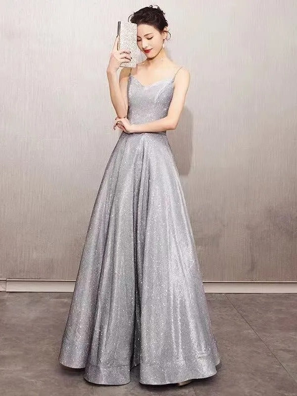 Sexy Deep V Backless Evening Dress