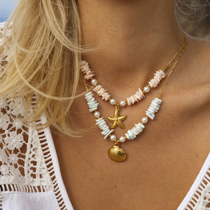 Pearl Shell Pendant Cute Necklace