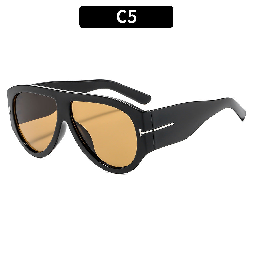 Fashionable Oversized T-Frame Sunglasses for Men and Women