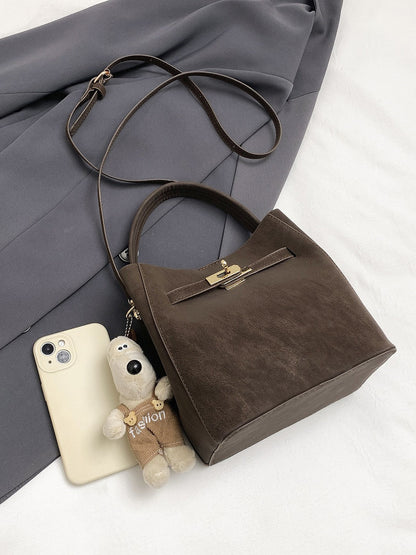 Elegant Vintage Bucket Bag Set for Work and Commuting