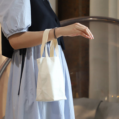 Solid Color Minimalist Canvas Tote Bag