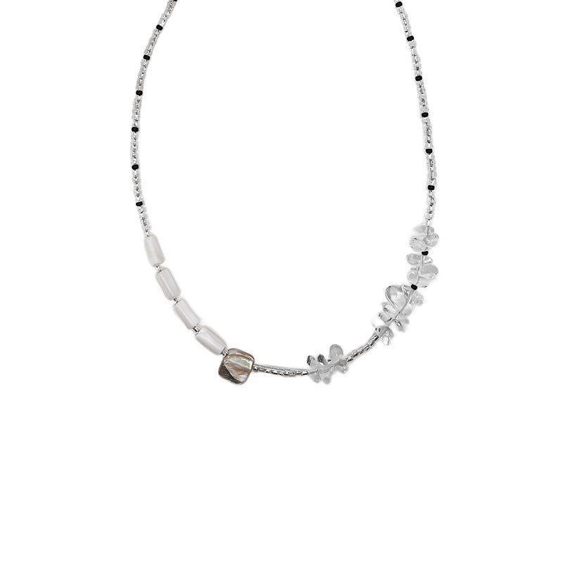 Cute Crystal  Shell Beaded Choker Necklace