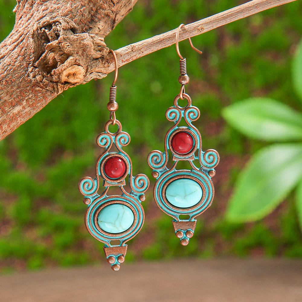 Bohemian Colorful Drop Oil Earrings Stylish Accessories
