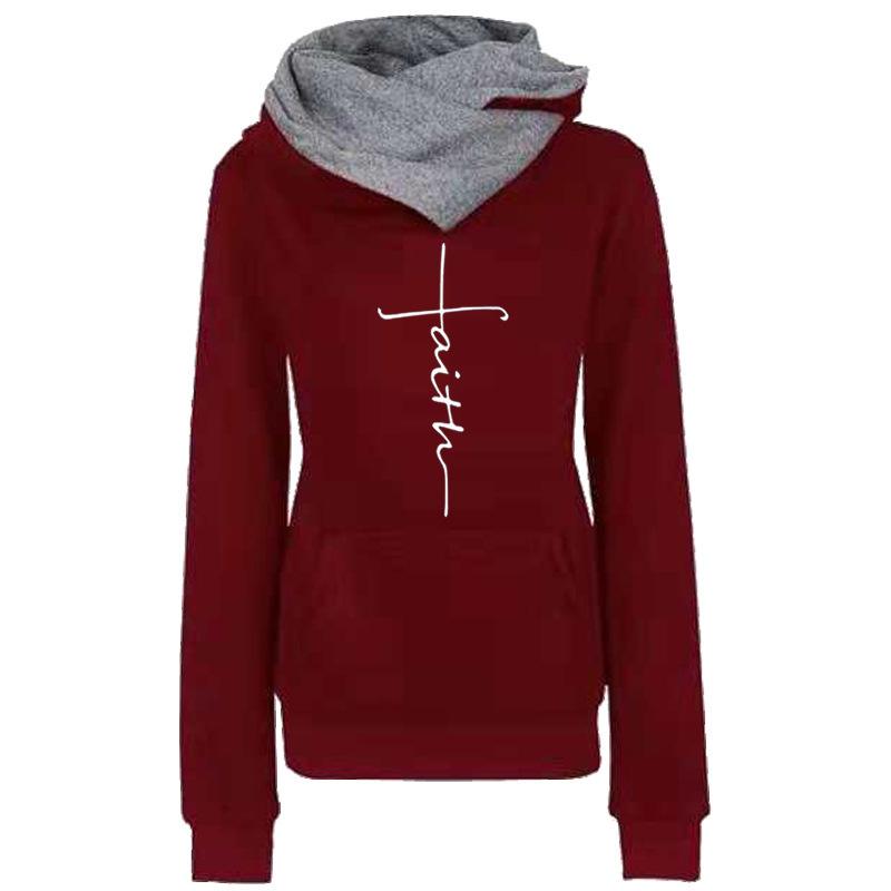 Lapel Pattern Embroidered Hooded Personalized Sweater Bottoming Shirt