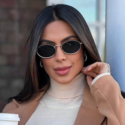 Retro Oval Hip-Hop Fashion Sunglasses Unisex Outdoor UV Protection