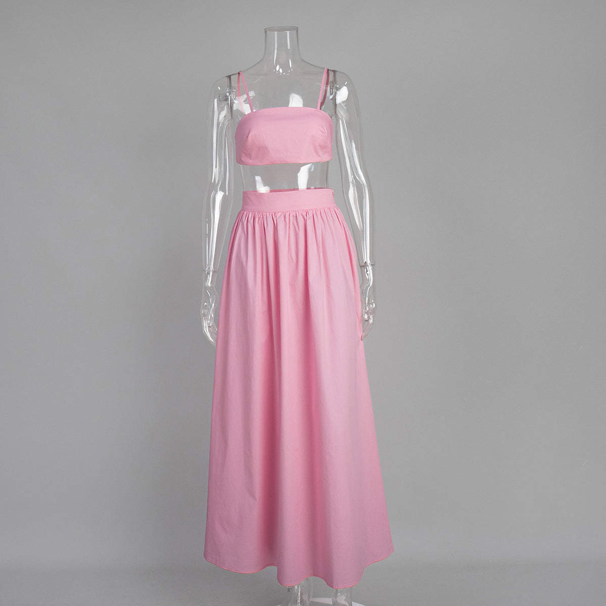 Cotton Sleeveless Long Dress Lingerie Set Sexy Style