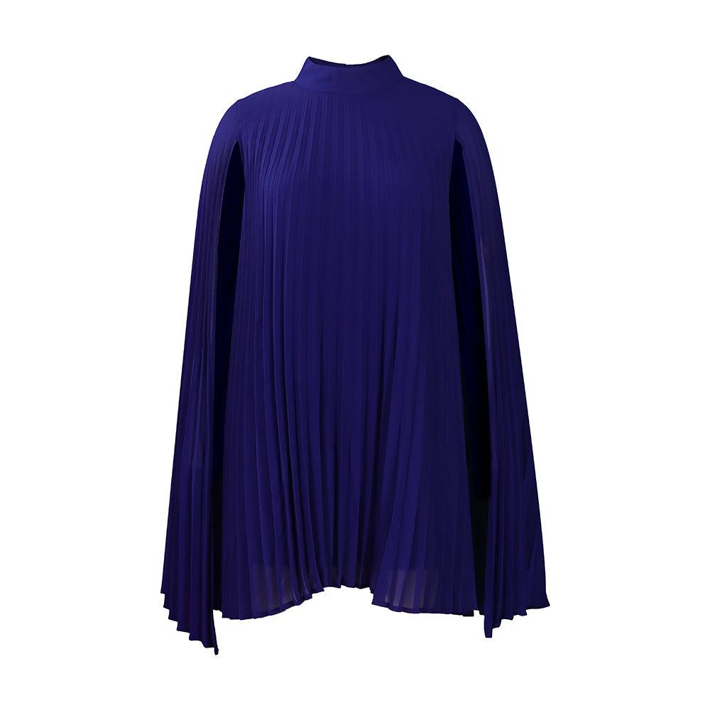 Chic Batwing Sleeve Chiffon Dress For Elegant Occasions