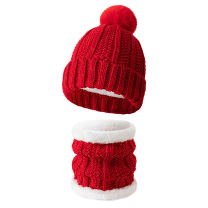 Winter Knitted Warm Gloves, Hat, Scarf Set - Thickened Cozy Design