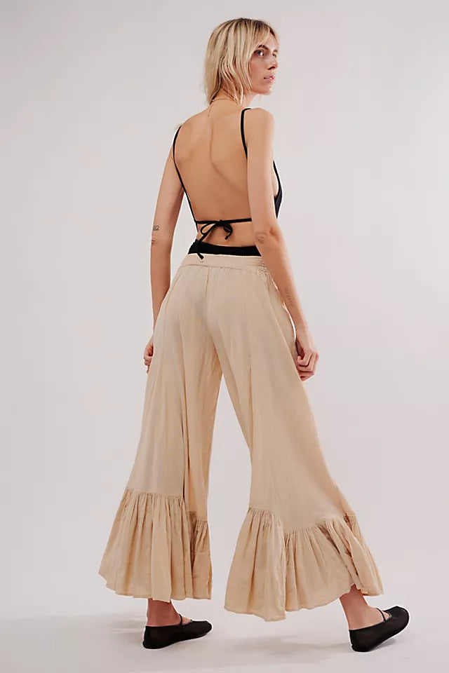 Flare Low Waist Wide Leg Pants