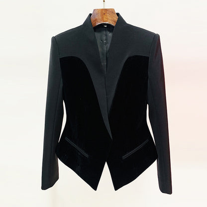 Fashion Slim Fit Velvet Blazer Suitable For Business Casual