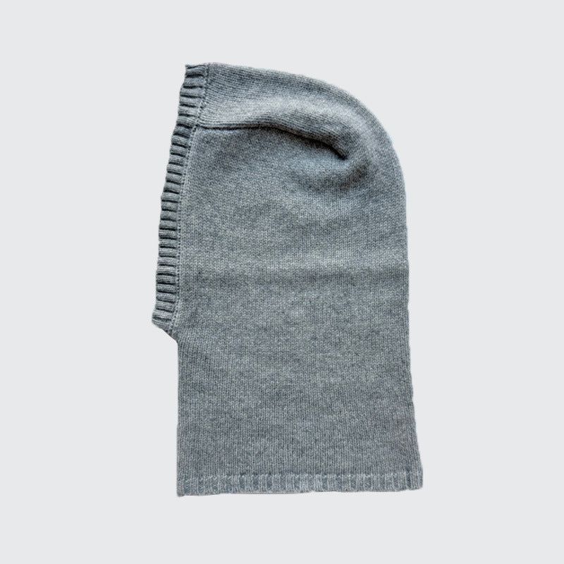 100% Pure Wool Knit Balaclava Hat with Scarf