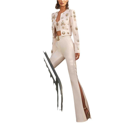 Short Jacket & Flared Pants Set