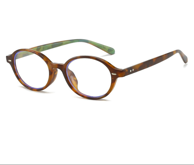 Trendy Oval Sunglasses Retro Clear Lenses Casual Elegant Frames
