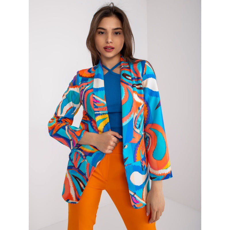 New Hot Color Pattern Blazer Outwear